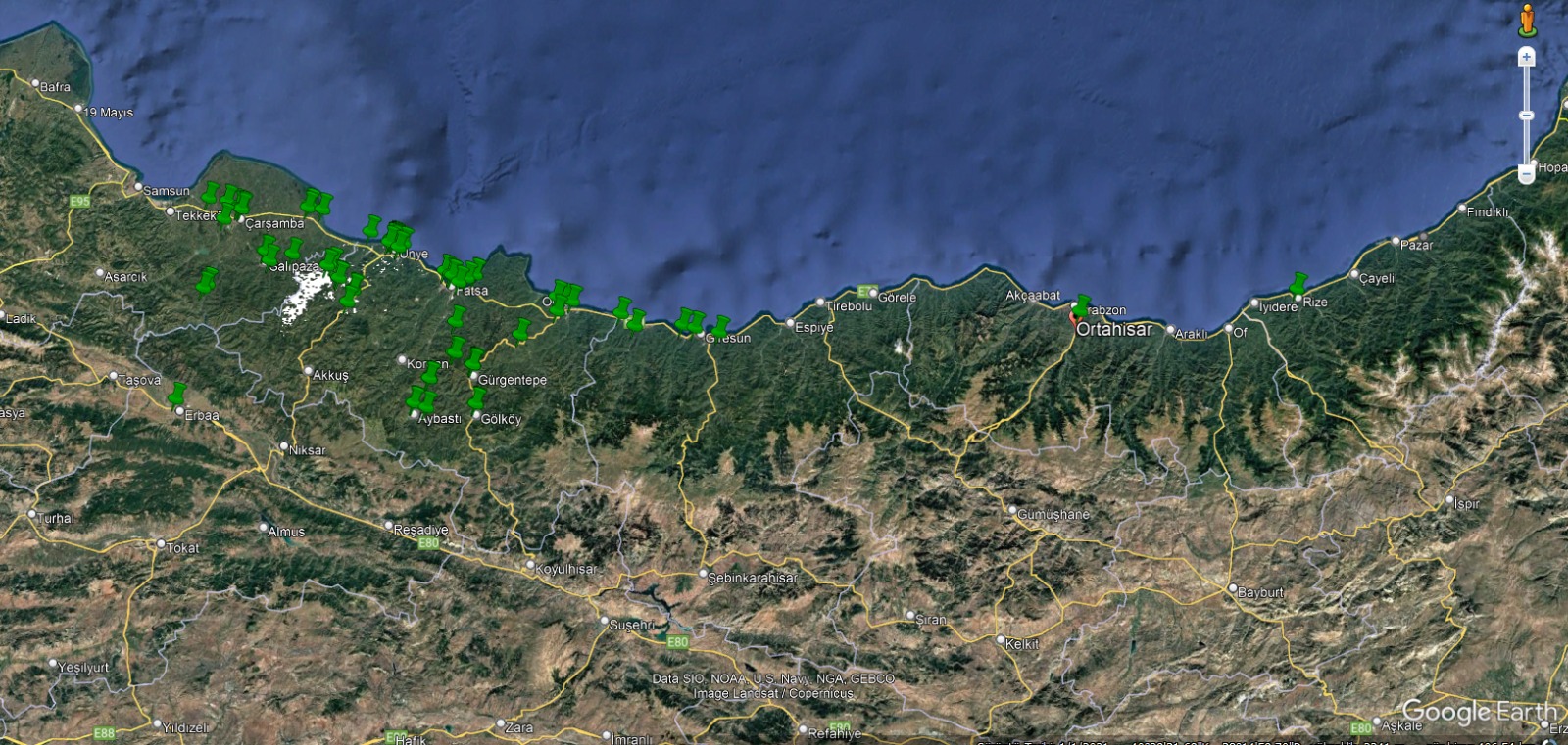 Doğu Karadeniz Tedarikçi Haritası